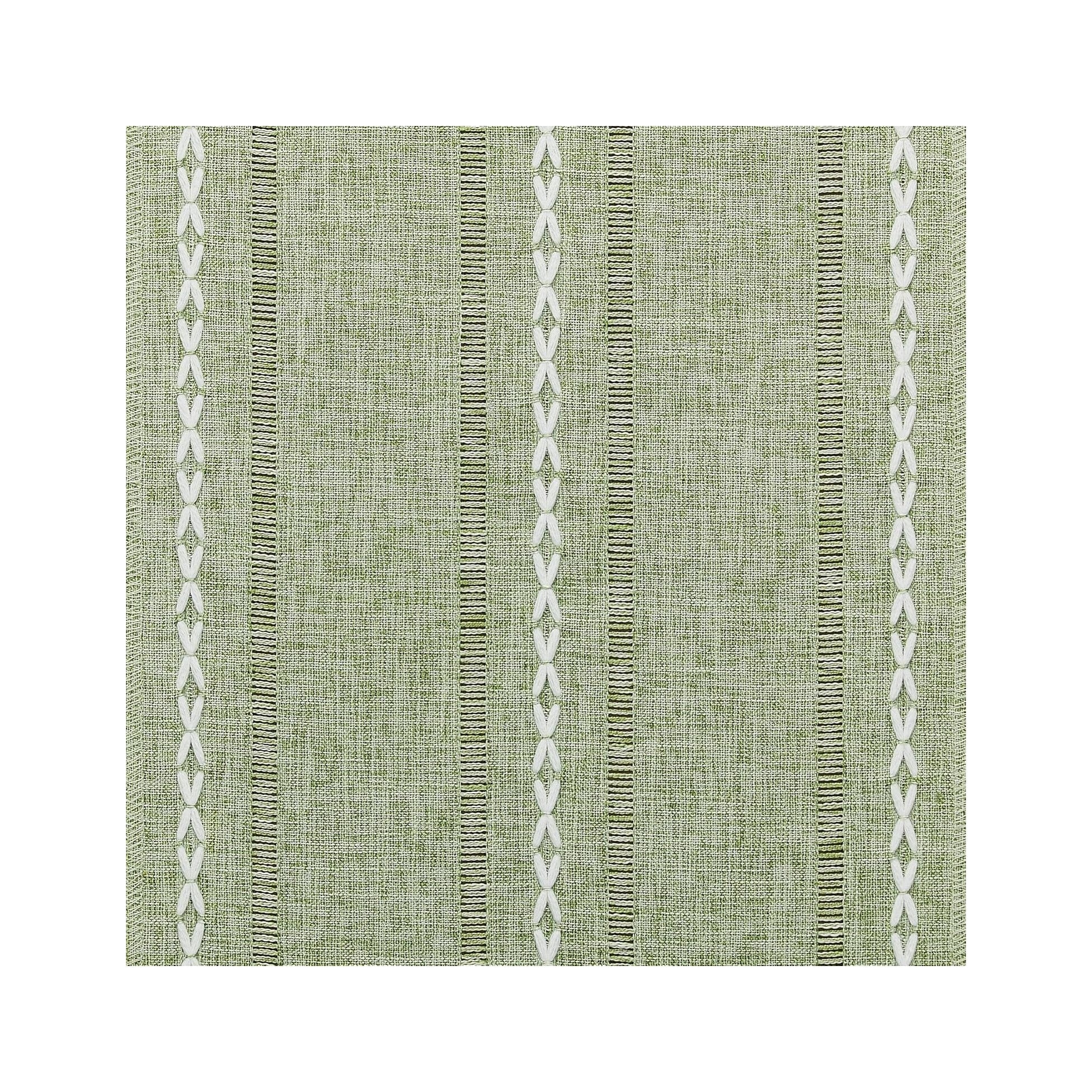 Hemstitched Farmhouse Table Runner, Sage Green 13X72 Inch, Cotton Linen Table Runners 72 Inches Long, Embroidered Striped Sage Green Boho Table Runner Rustic Home Decor