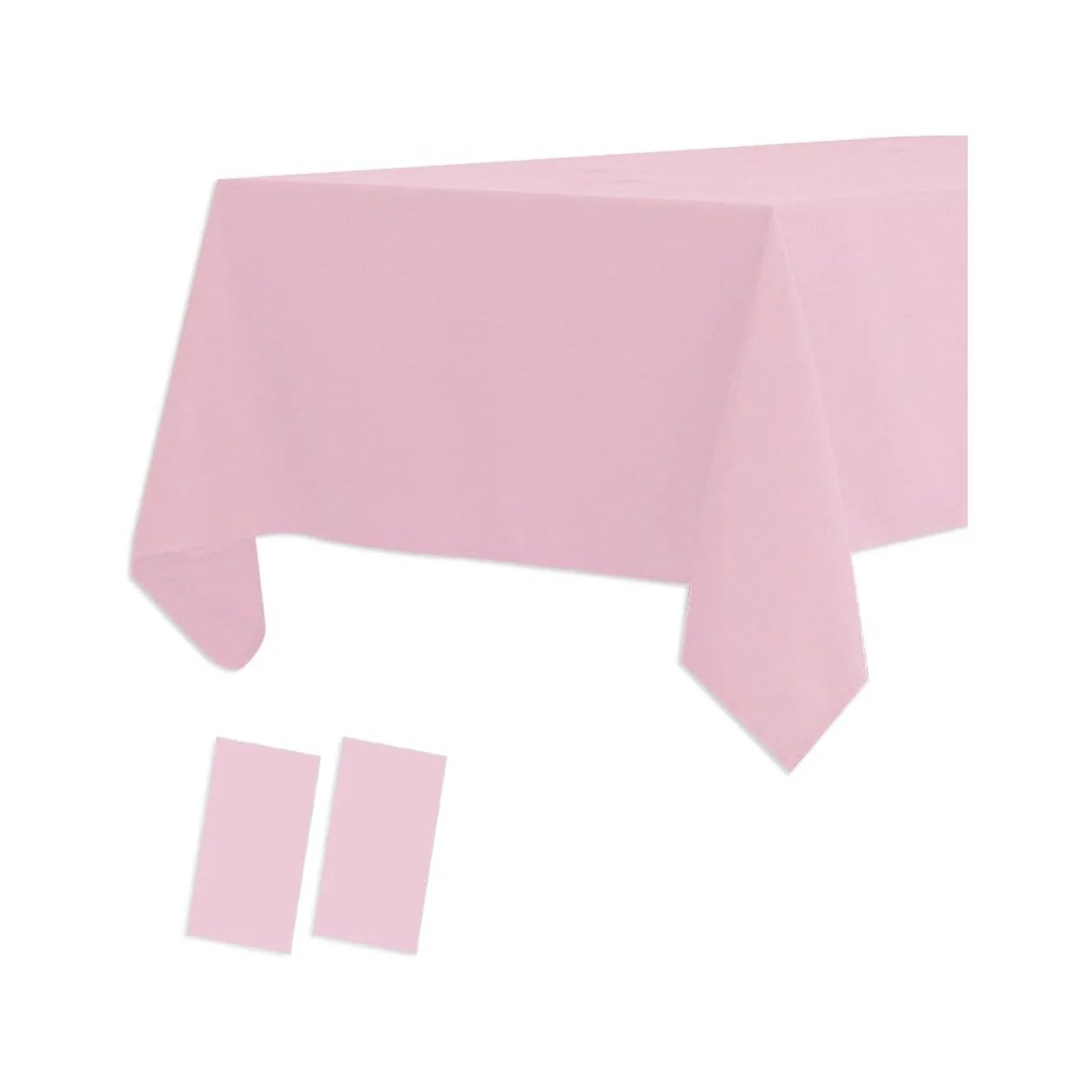 2 Pack Plastic Tablecloths Disposable Plastic Table Covers Cloths BBQ Picnic Birthday Wedding Parties Tablecloth Oil-Proof Waterproof Table Cloth Light Weight Thin Pink Cover 54 X 108 In