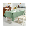 Textured Linen Table Cloth for Rectangle Tables - Sage Green Tablecloths Rectangular Waterproof Wrinkle Free Wipeable Dining Table Cover for Spring Easter Decor Wedding Birthday, 52 X 70 Inch